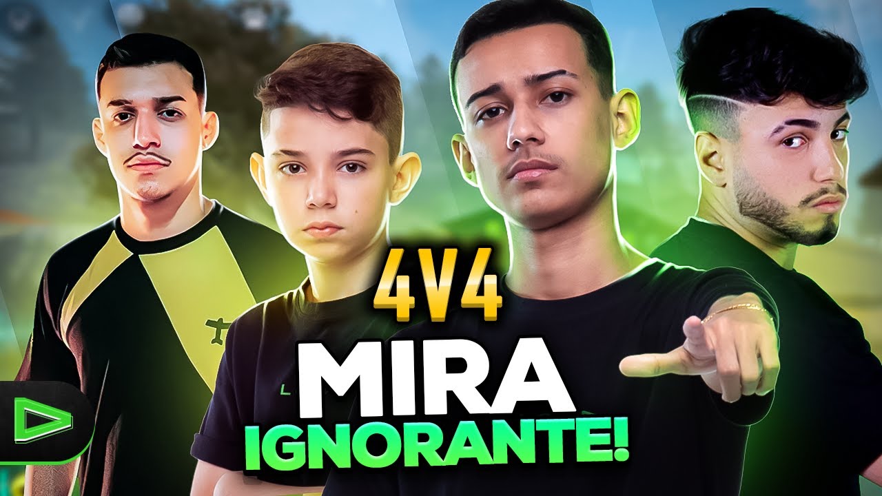 COMANDEI O SQUAD E DEI SÓ CAPA NESSE 4vs4 INSANO!! Free Fire