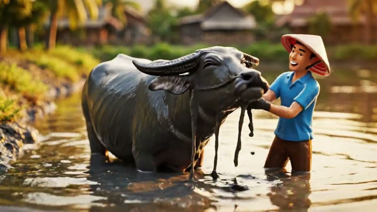 Vietnamese Rice Fields - Traditional Plowing and Planting | Ultra Realistic Diorama