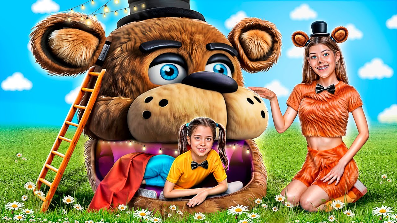 Costruiamo Una Casetta Per Freddy Fazbear! Cinque Notti Da Freddy! Nascondino Estremo Con FNaF!
