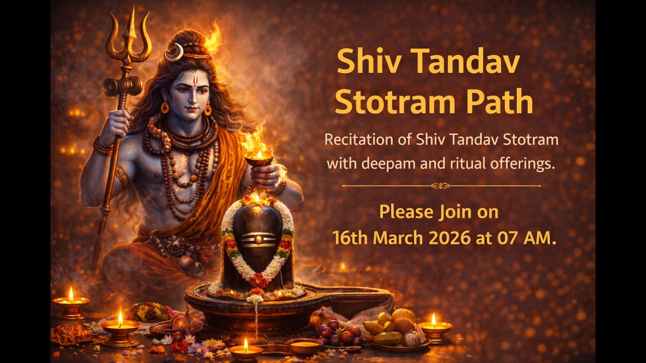 Shiv Tandav Stotram PathRecitation of Shiv Tandav Stotram with deepam and ritual offerings