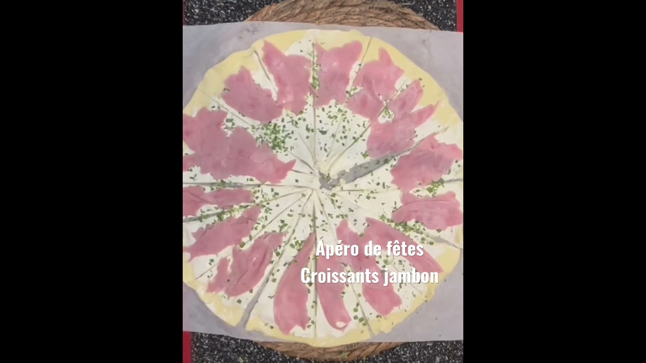 Minis croissants ap&eacute;ritifs au jambon ! #croissant #apero #aperitif #repasdenoel #recettefacile