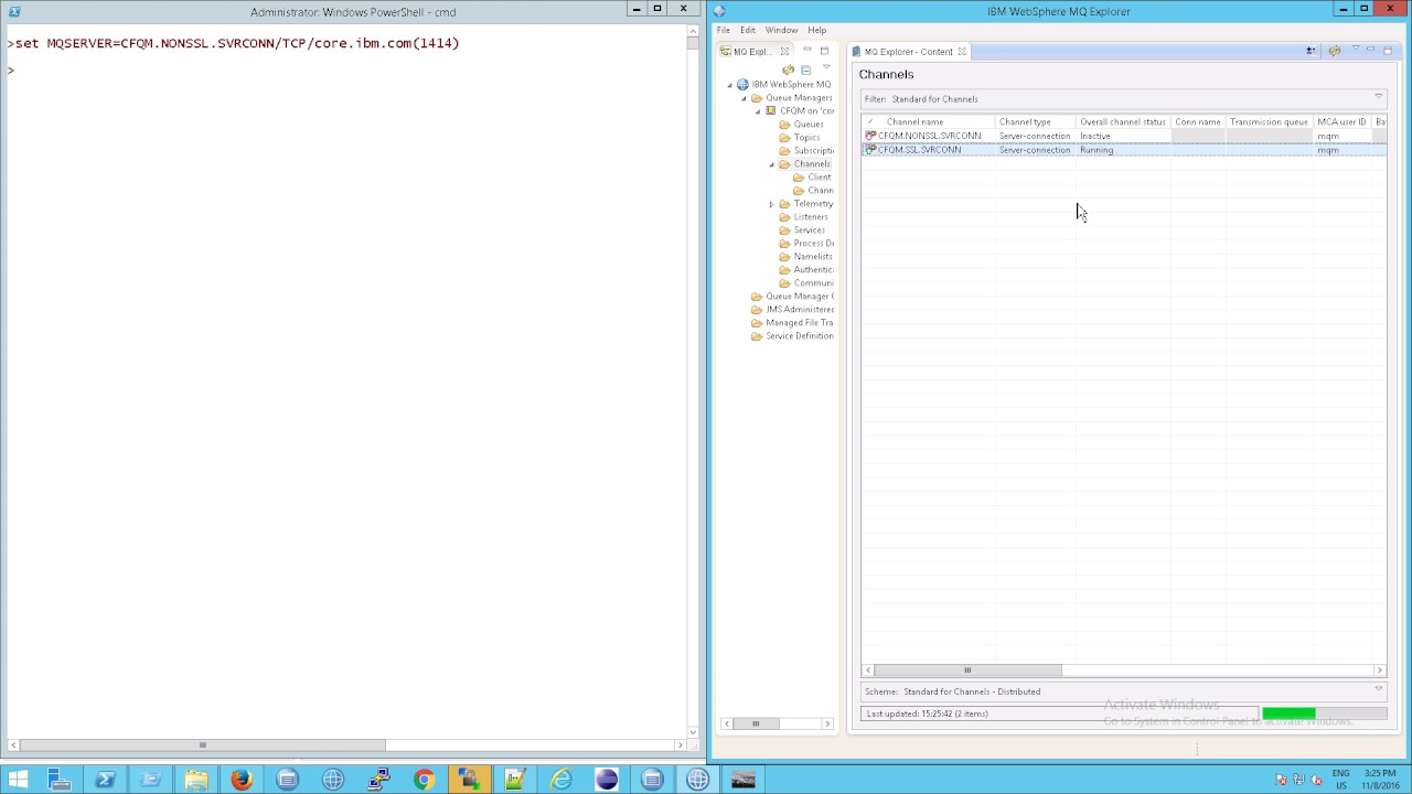 MQ: Channel Status: Inactive vs Running