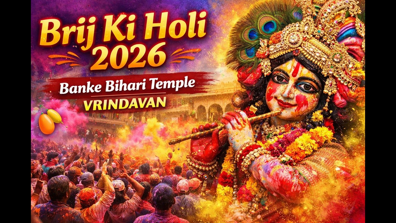 Brij Ki Holi 2026 | Banke Bihari Temple Vrindavan | Divine Gulal Darshan | Radhe Radhe #divineholi