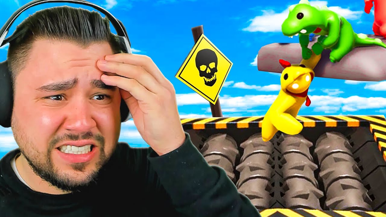 ER schmeißt MICH in 2000KG SCHREDDER! | GANG BEASTS