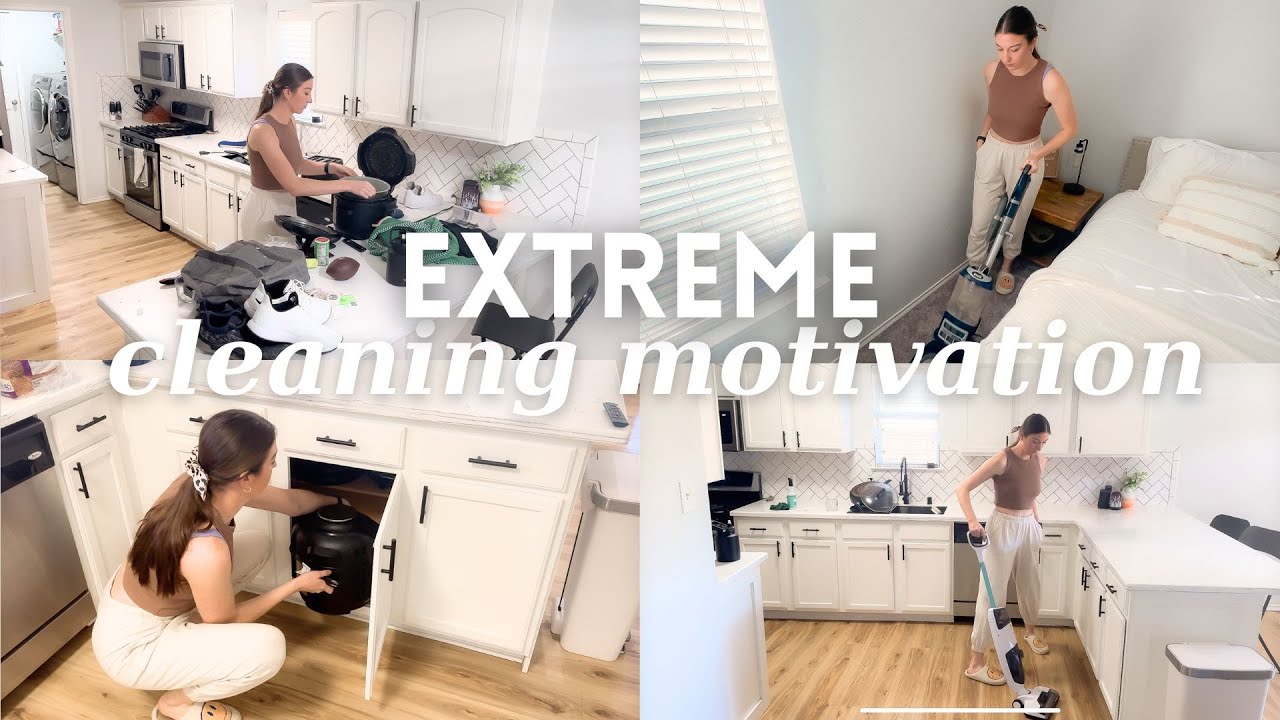 NEW CLEAN WITH ME! Cleaning ROUTINE! Intense cleaning motivation