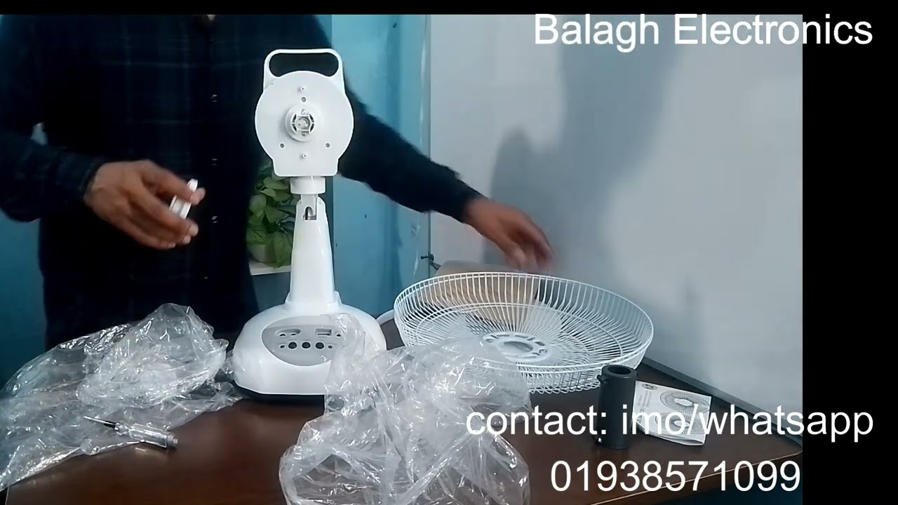 Defender Rechargeable Fan Model NE-2912 Fitting System