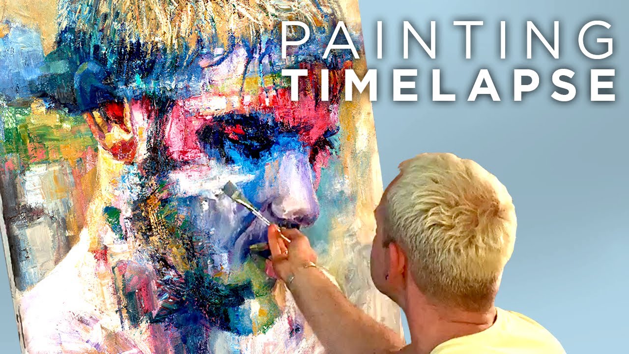 Process Time lapse | Expressive Emotional Oil Painting Male Portrait