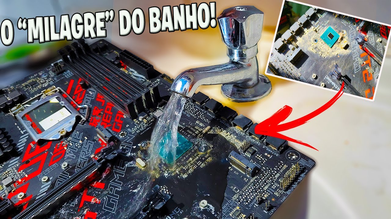 LAVANDO MAIS UMA PLACA MÃE QUE NÃO 