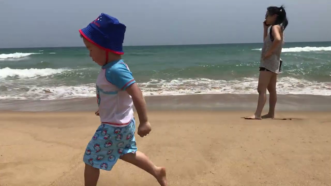 Ethan at the beach in Sanya (30th March 2018)