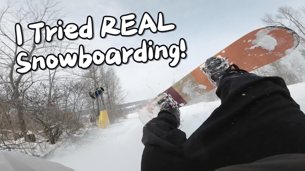 I Tried REAL Snowboarding!