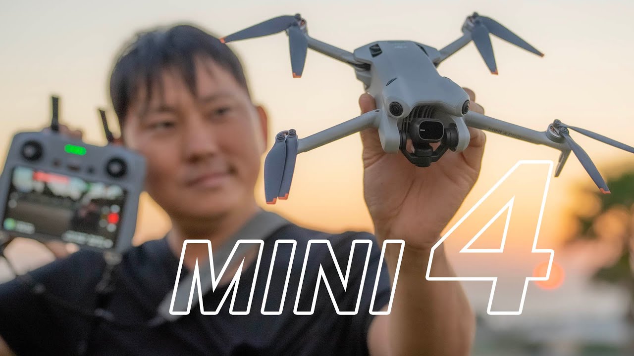 Сверхлегкий дрон DJI MINI 4 PRO с функцией обхода препятствий на 360 градусов и записью видео 4K 100