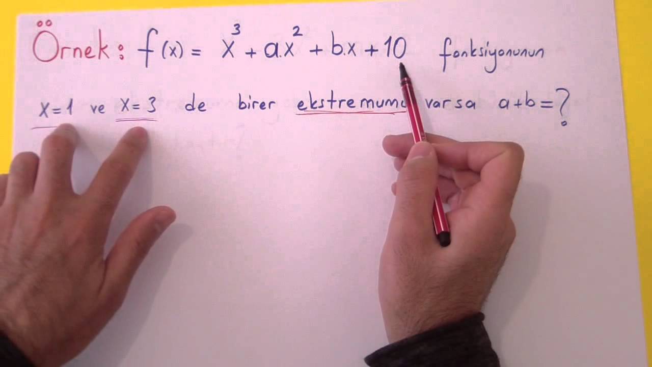 EKSTREMUM DEĞERLER - T.U. 3 - Şenol Hoca