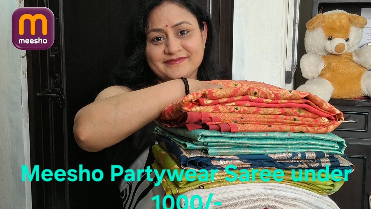 Meesho Partywear Saree under 1000/-