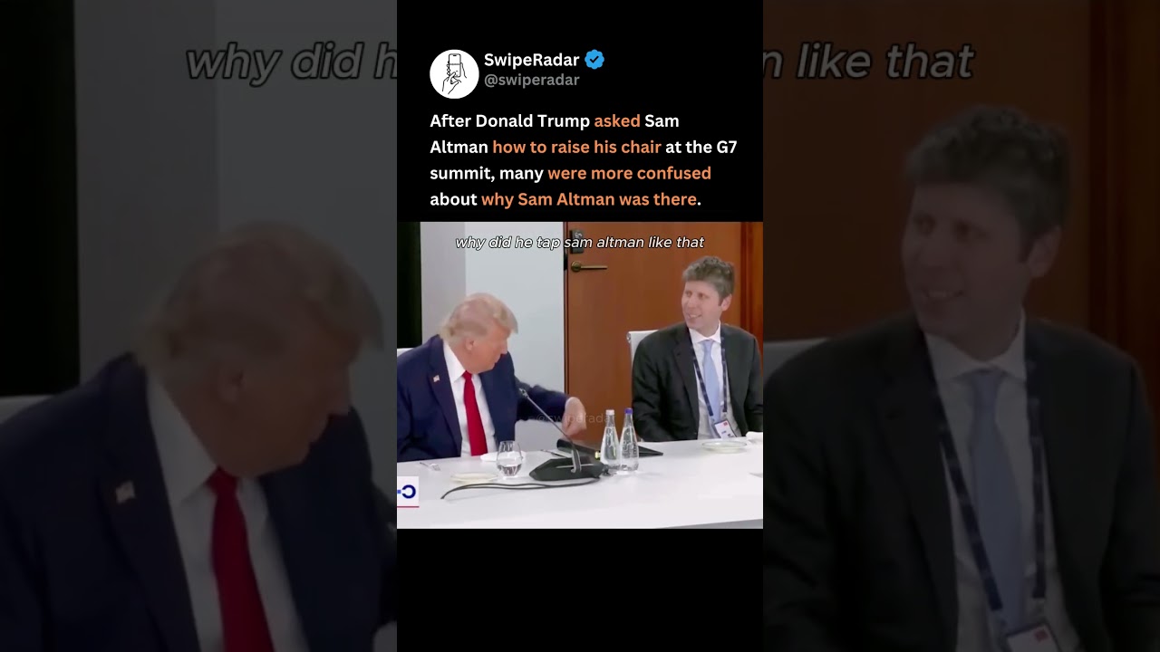 trump's how do i raise this chair moment at the g7 has the internet losing it 😭🪑 #donaldtrump
