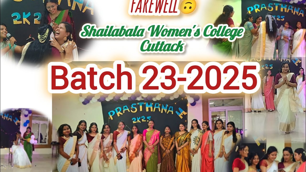 Farewell Day at Shailabala Women's College Cuttack || Batch 23-2025🥳 || Game tasks😅
