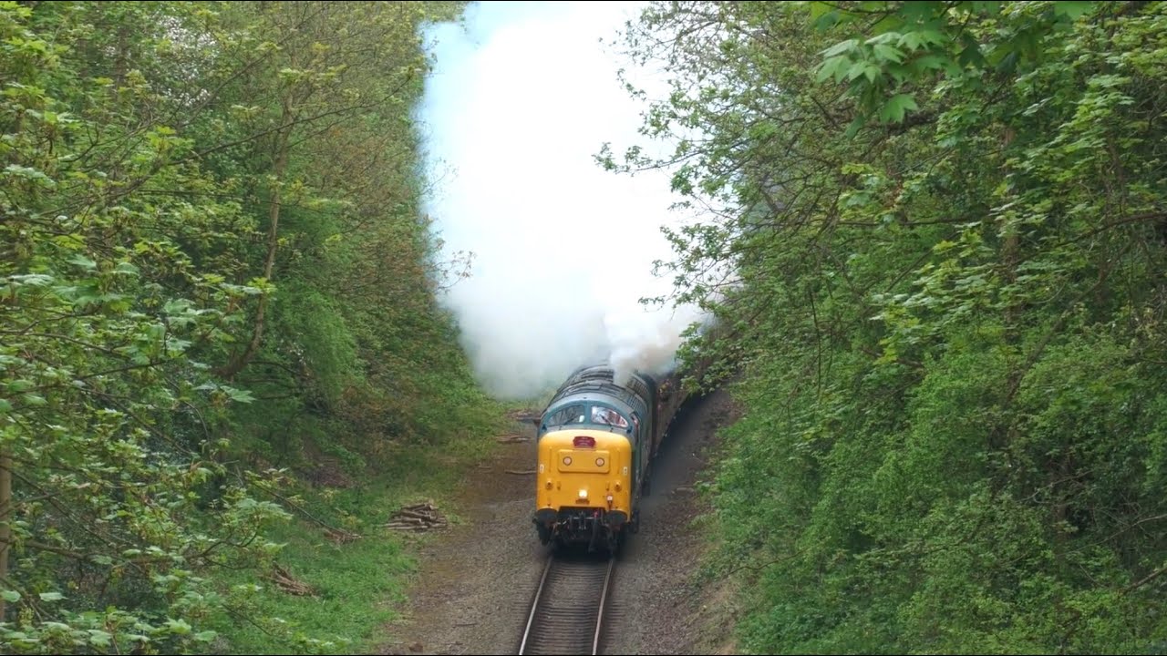 55019 on both engines leaving Leicester North   26 04 2025