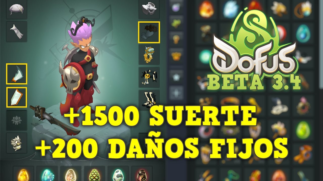 [DOFUS BETA 3.4] HAY un NUEVO MEJOR SET de SUERTE y DAÑO FIJO?? | Koliseos 1vs1 - Kuyvros-yt