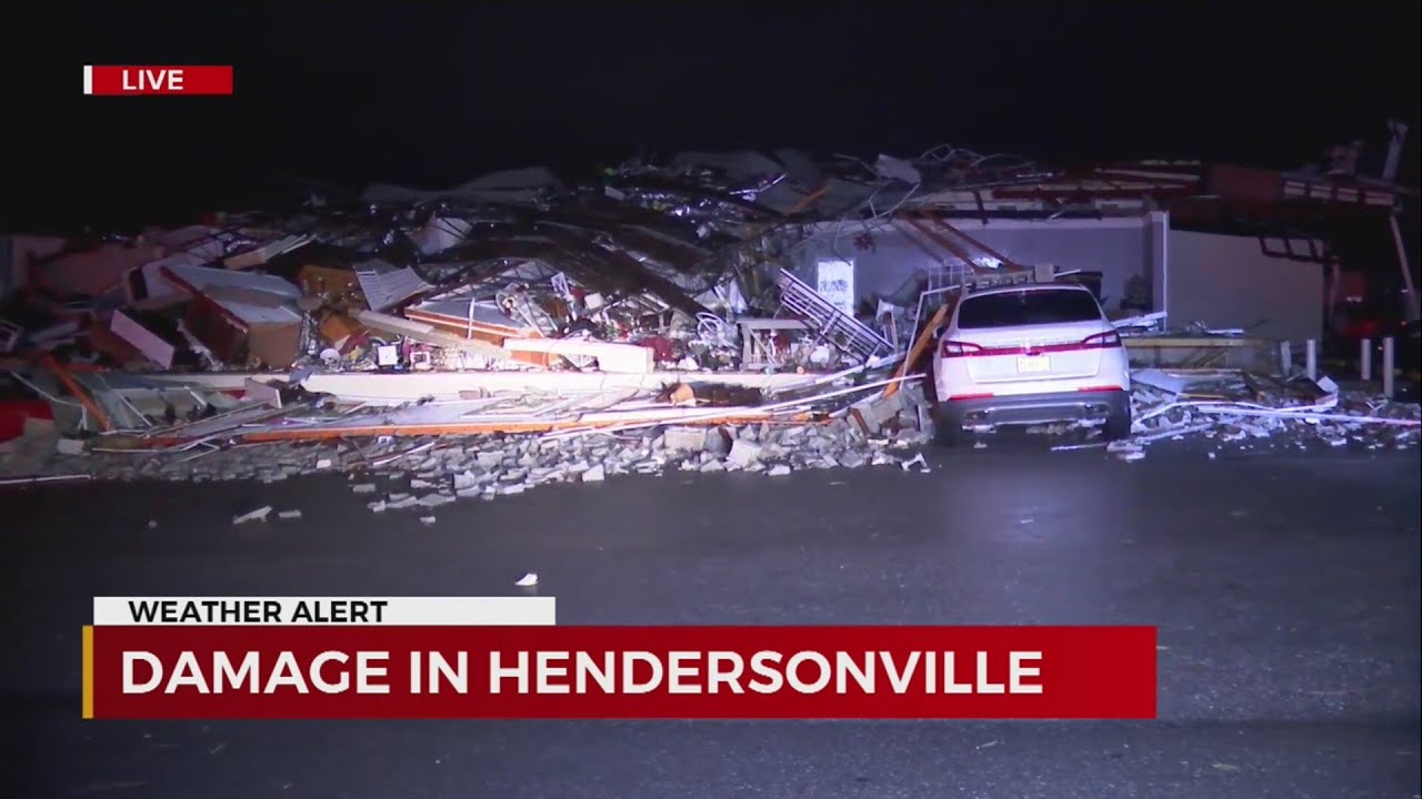Storm damage in Hendersonville, TN
