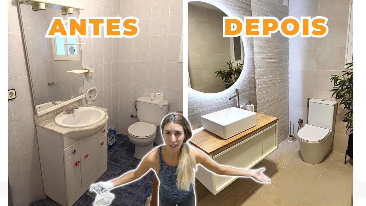De um banheiro datado a um espaço de luxo! Transformação surpreendente 🌟 Veja o resultado!