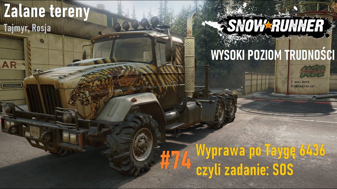 SnowRunner Michigan/Tajmyr Tryb Trudny #74 - Jadę na Tajmyr po Taygę 6436 czyli zadanie: SOS