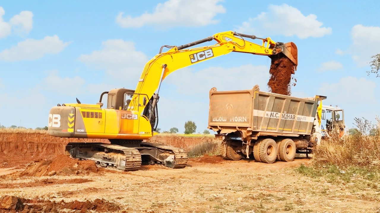 JCB Excavator fully loading sand to Dump Truck | JCB 3CX Excavator Power Wheels and other trucks