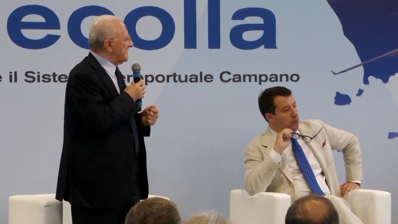 Aeroporto Salerno, De Luca chiede fondi a Salvini. «Salerno non è ruota di scorta»