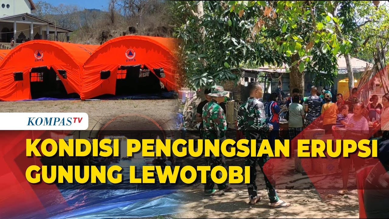 Gunung Lewotobi Laki-laki Erupsi, Begini Kondisi Pengungsi yang Bertahan di Tempat Perlindungan
