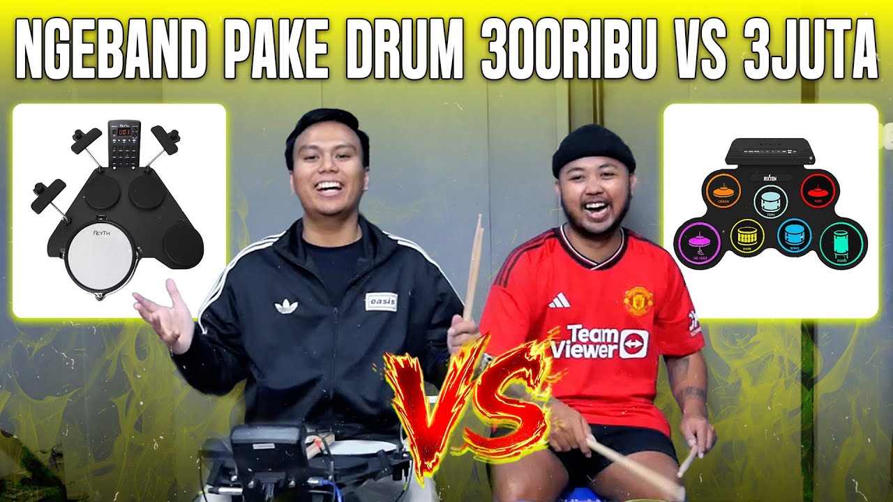 NGEBAND PAKE DRUM Rp300Ribuan VS DRUM Rp3Jutaan DI STUDIO @AryaNara