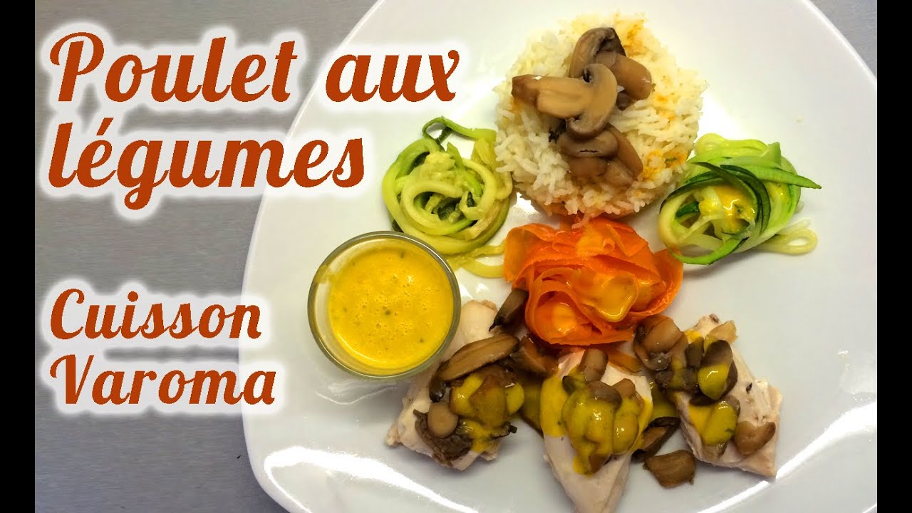 Recette Thermomix Poulet aux légumes cuisson vapeur Varoma à 4 étages
