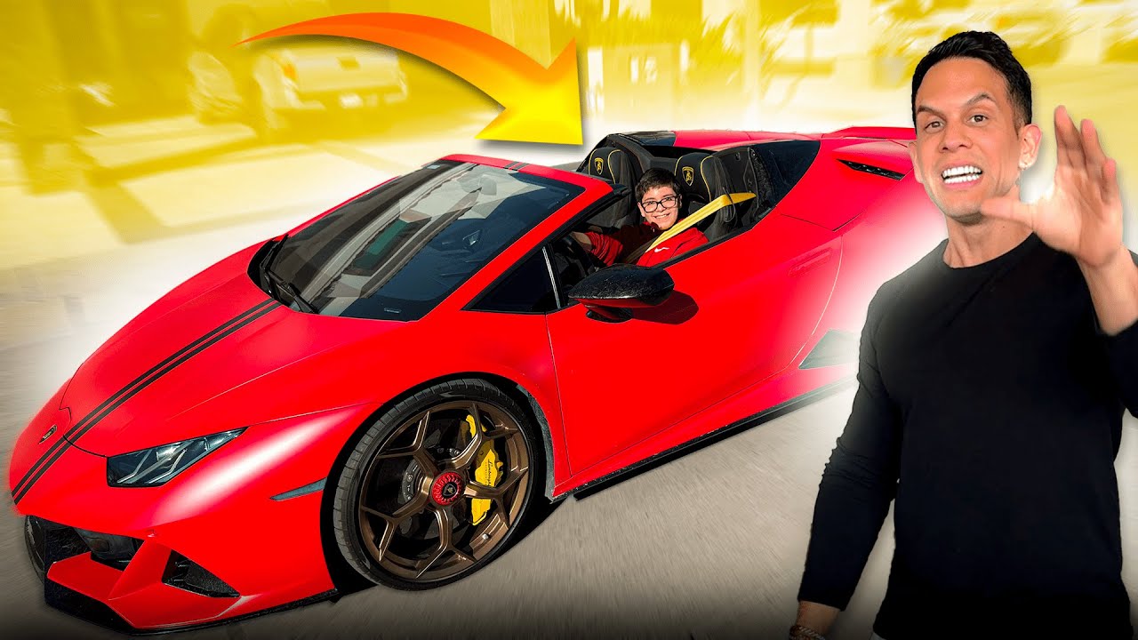 VOY POR MI PRIMITO A LA ESCUELA EN MI LAMBORGHINI Y SE LO LLEVA || ALFREDO VALENZUELA