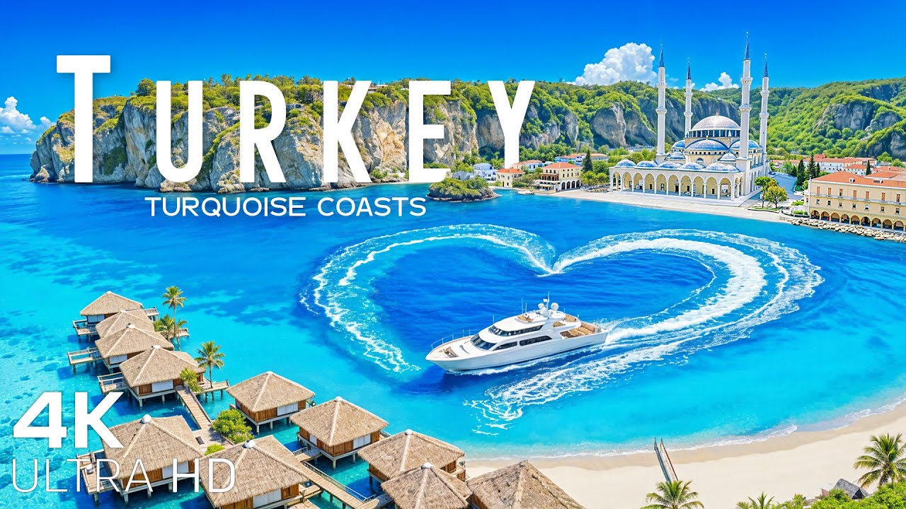 [4K] Турция 2026 🇹🇷 Исследуйте бирюзовые побережья и вечные пейзажи с Deep House Chill
