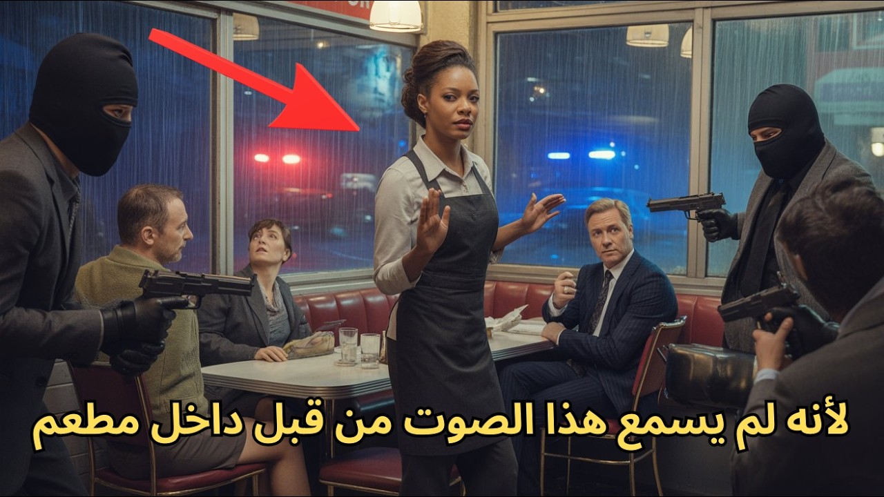 لم ترتبك النادلة السوداء أثناء السطو… لكن الملياردير تجمّد عندما تعرّف على صوتها