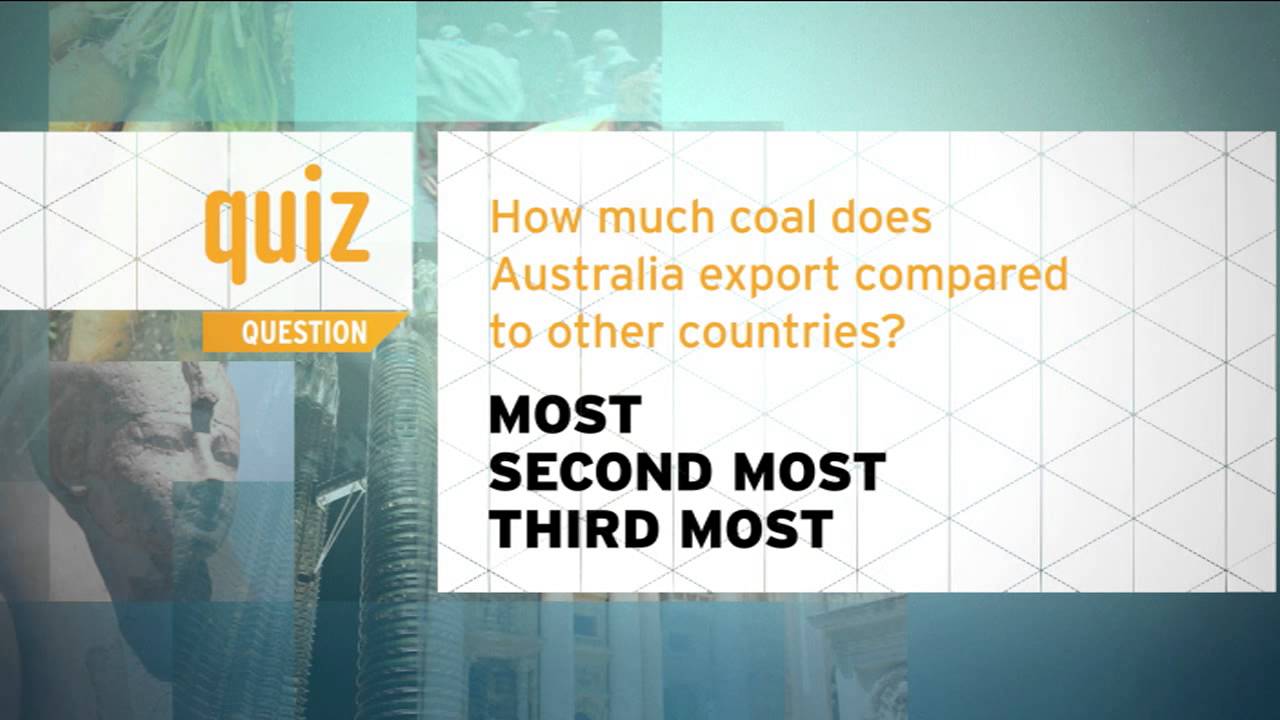Quiz - How much coal does Australia export compared to other countries?