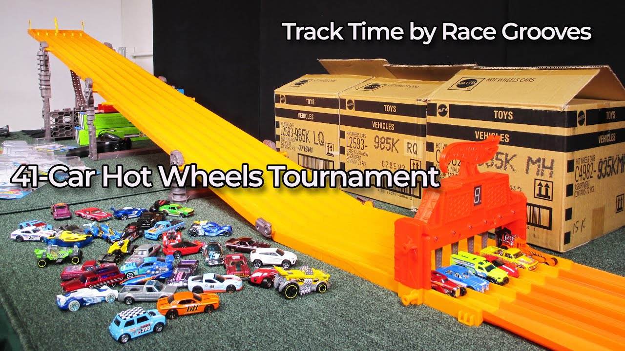 Время для трека! Турнир Hot Wheels с участием 41 машины на трассе Super 6 Lane Raceway! Время для...