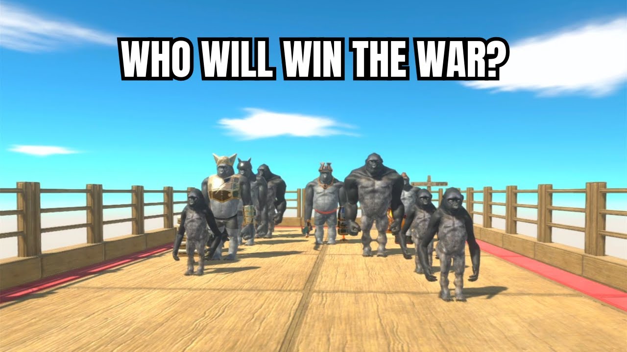 Gorilla Species Who will win the war? GORILLA TOURNAMENT - Animal Revolt Battle Simulator