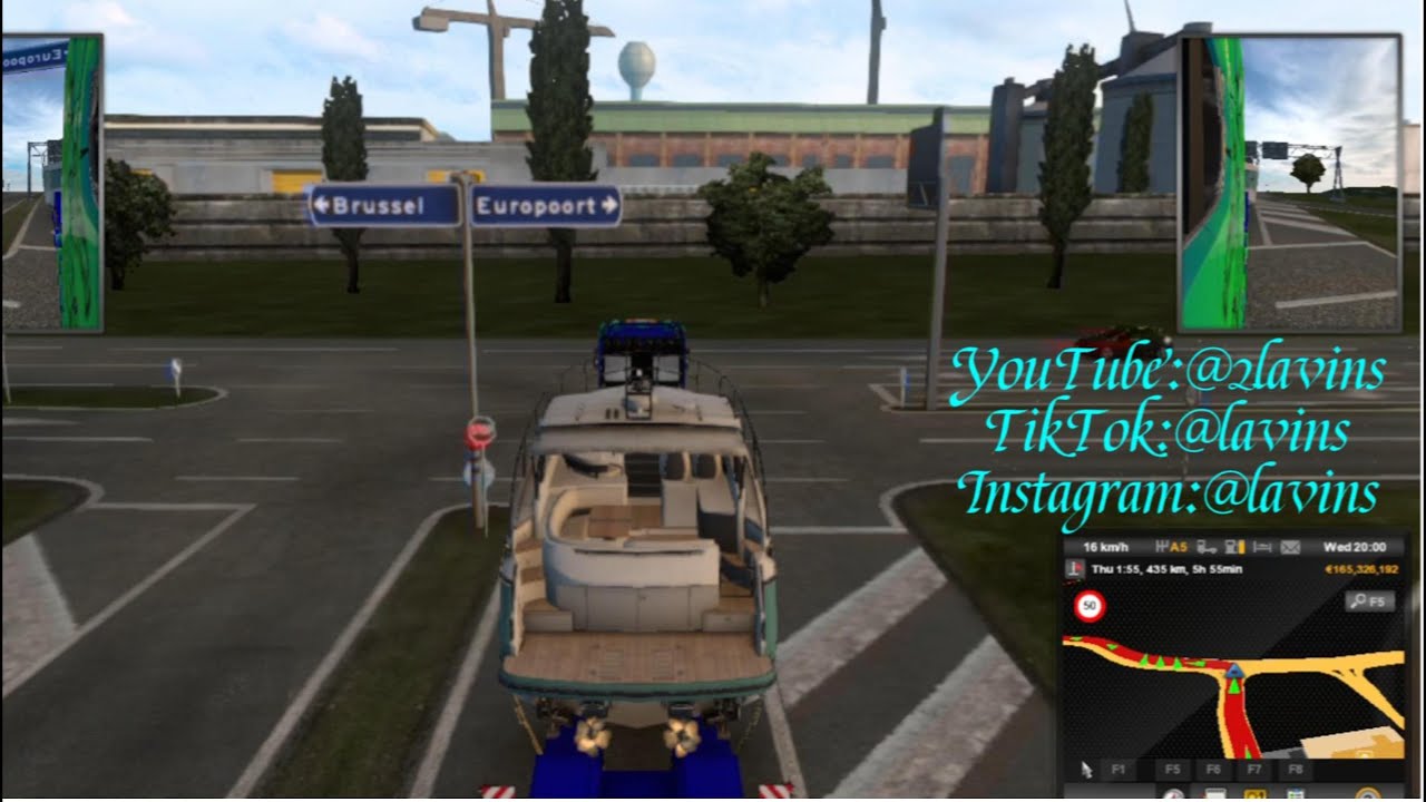 EURO TRUCK 2 SIMULATOR ABERDEEN TO PARIS 1263KM YATCH QUEEN V39 9TONNES