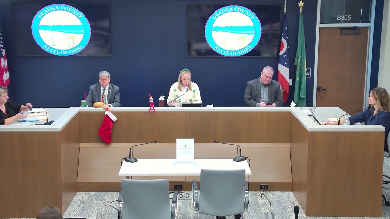 Geauga County Board of County Commissioners Meeting of 23rd December 2025.