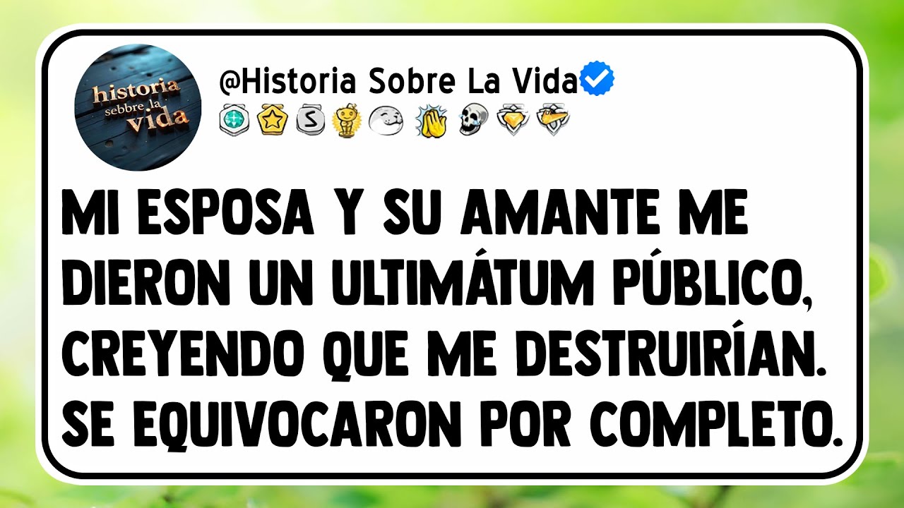 Mi esposa y su amante me dieron un ultimátum público, creyendo que me destruirían. Se equivocaron...