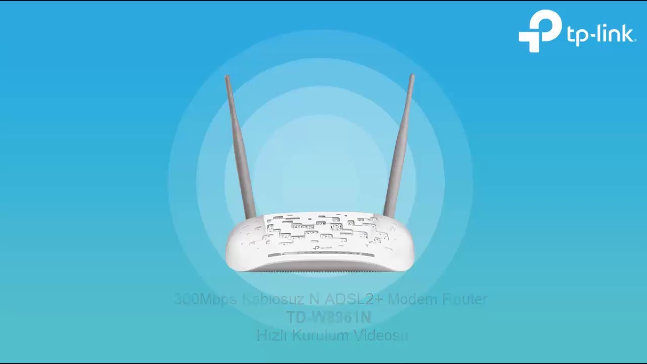 300Mbps Kablosuz N ADSL2+ Modem Router TD-W8961N (V3) Kurulum Videosu