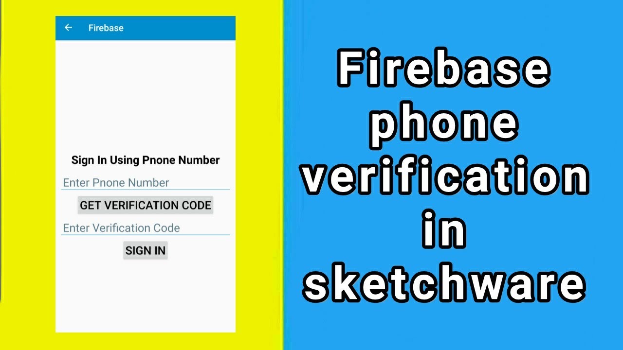 Проверка номера телефона с помощью FirebaseAuth в Sketchware
