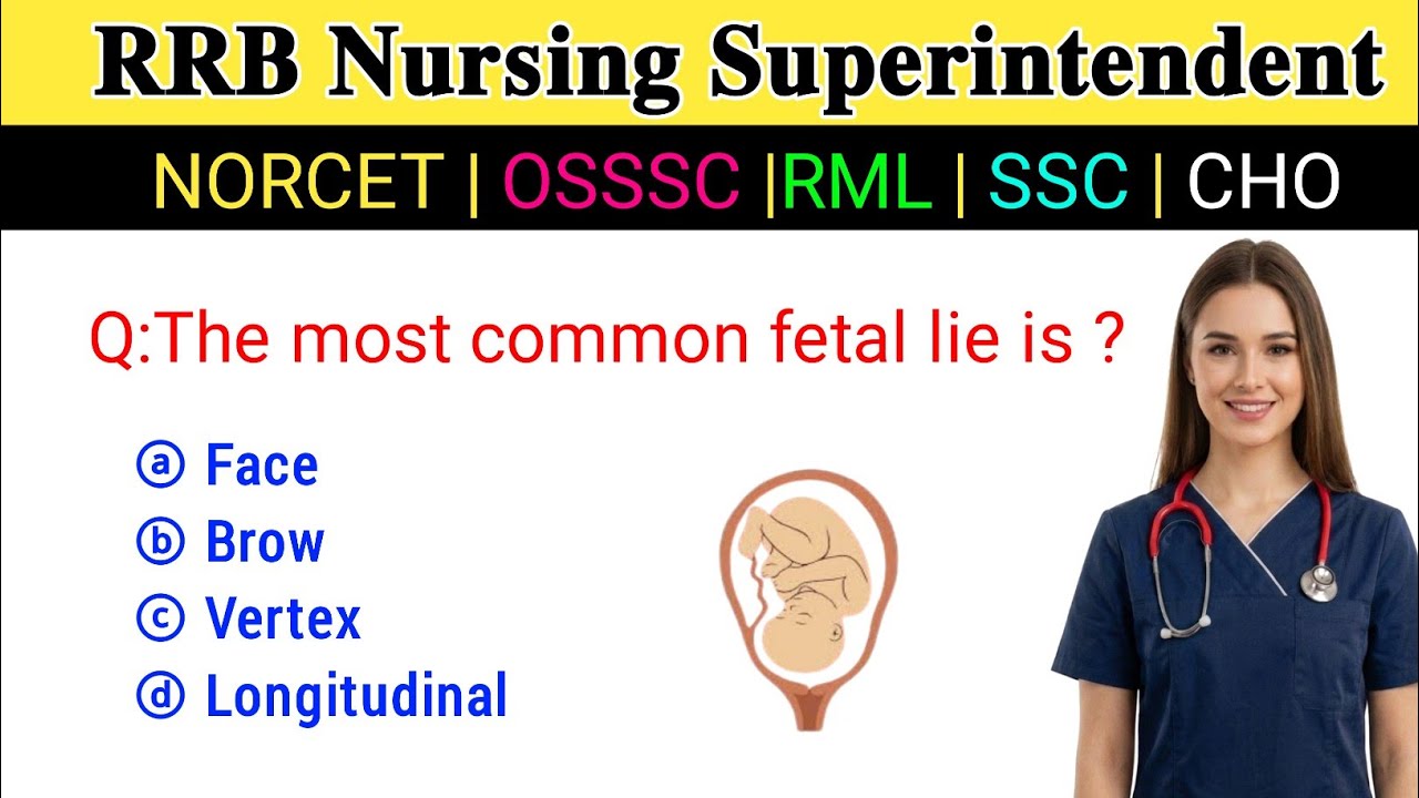RRB Nursing Superintendent | NORCET | OSSSC | CHO | All Nursing Exams | Important MCQs