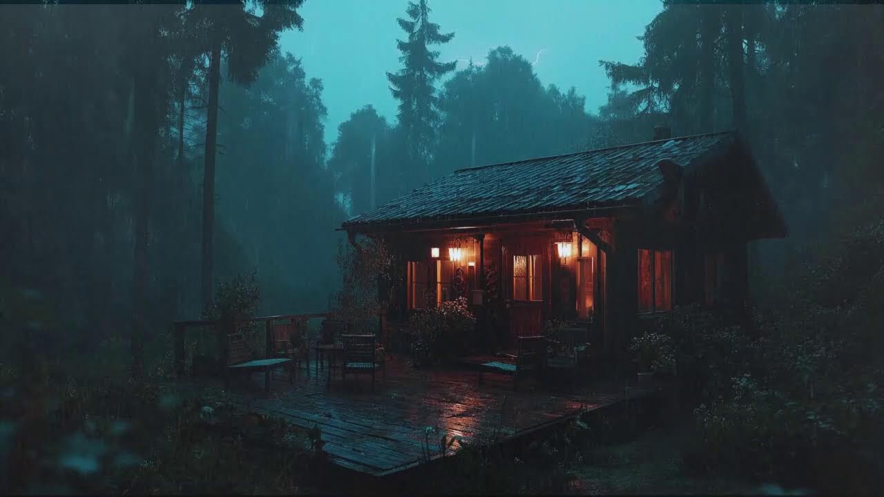 Powerful Rainstorm and Thunder That Knocks You Out Naturally