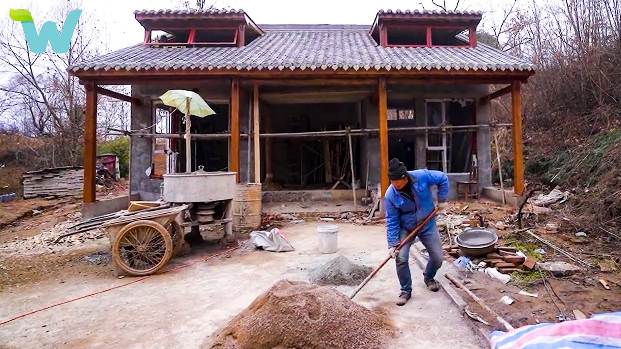 The young man designs and rebuilds a old wooden house in the poor countryside PART1 WU Vlog