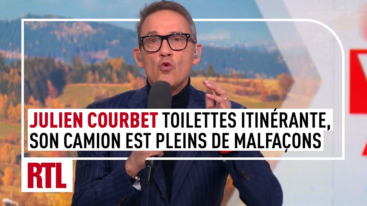 Julien Courbet : toilettes itinérante, son camion est pleins de malfaçons
