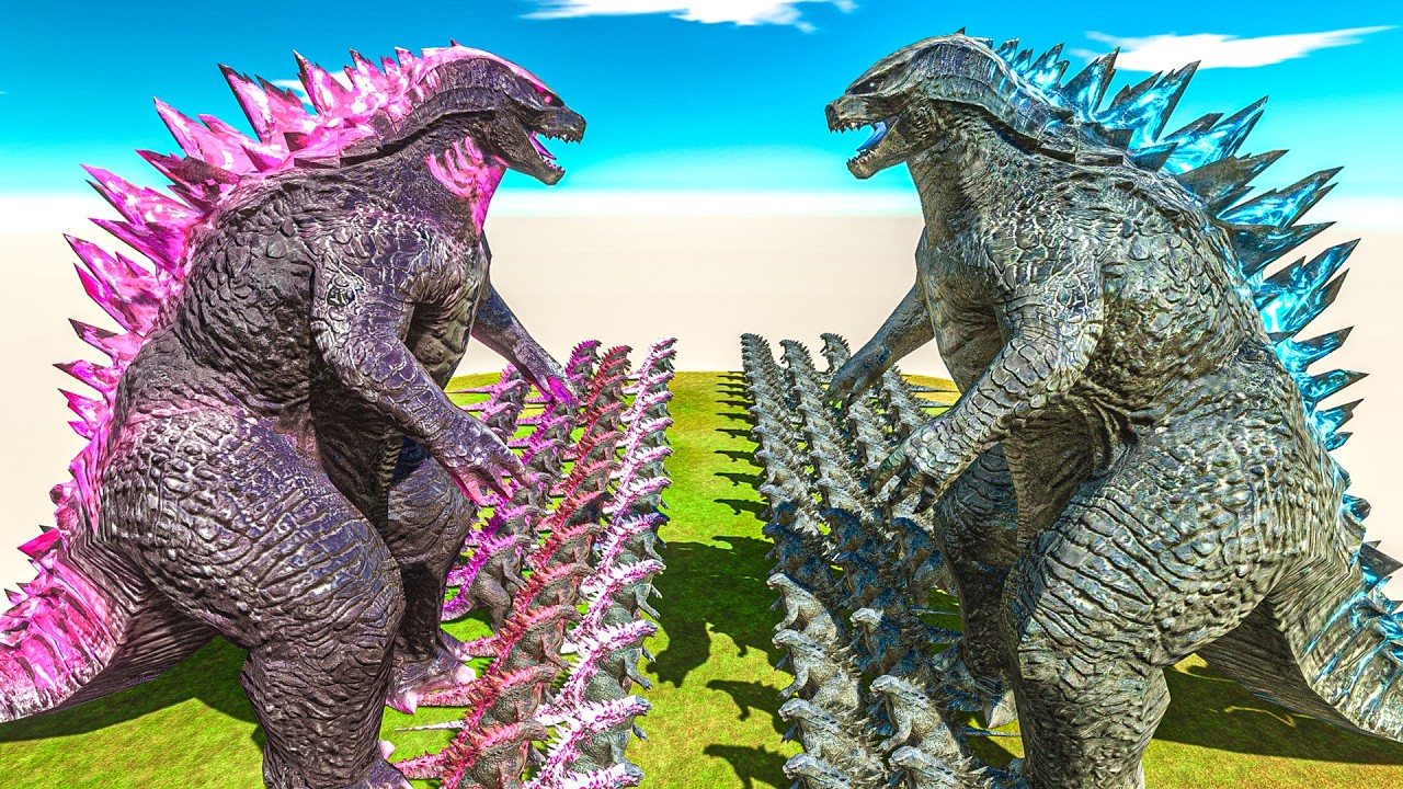 EVOLUTION of GODZILLA 2024 VS Growing Godzilla 2014 - Godzilla Evolution Fight - ARBS