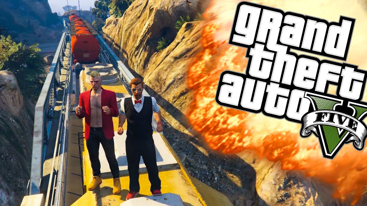 ZWART TREIN REIZEN (GTA 5 Online Funny Moments)