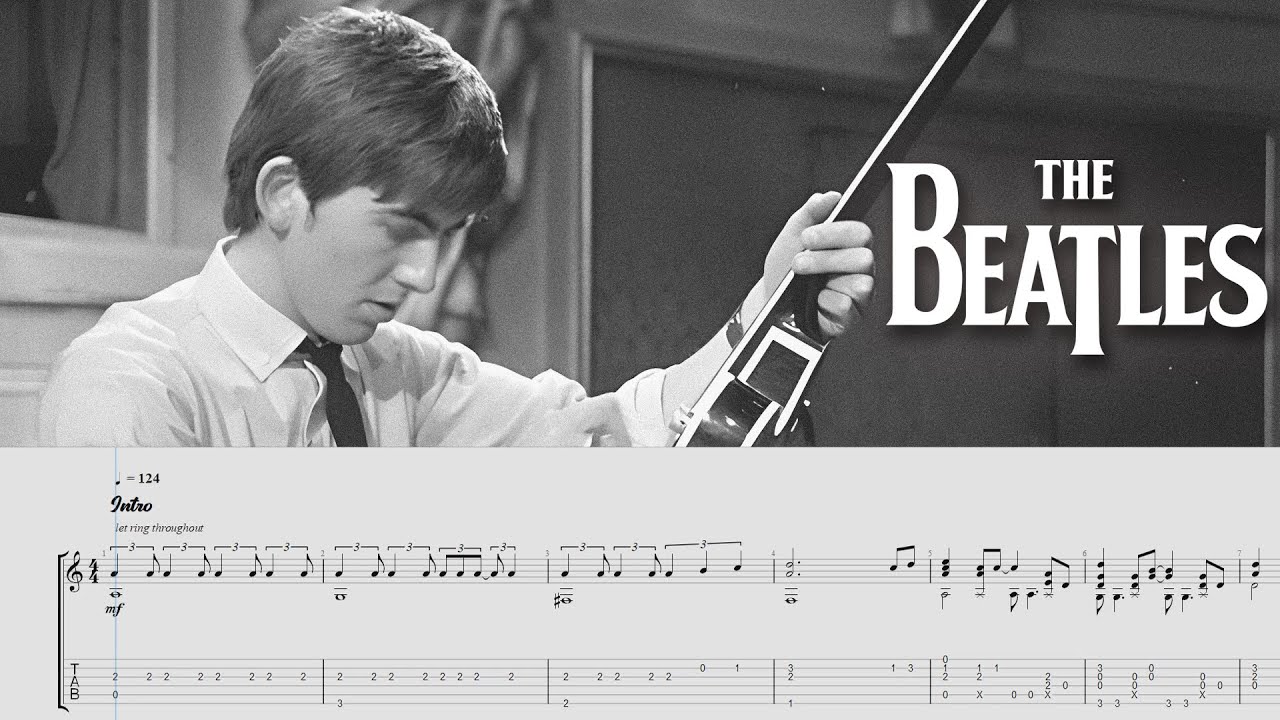 The Beatles - While My Guitar Gently Weeps fingerstyle guitar cover with tabs
