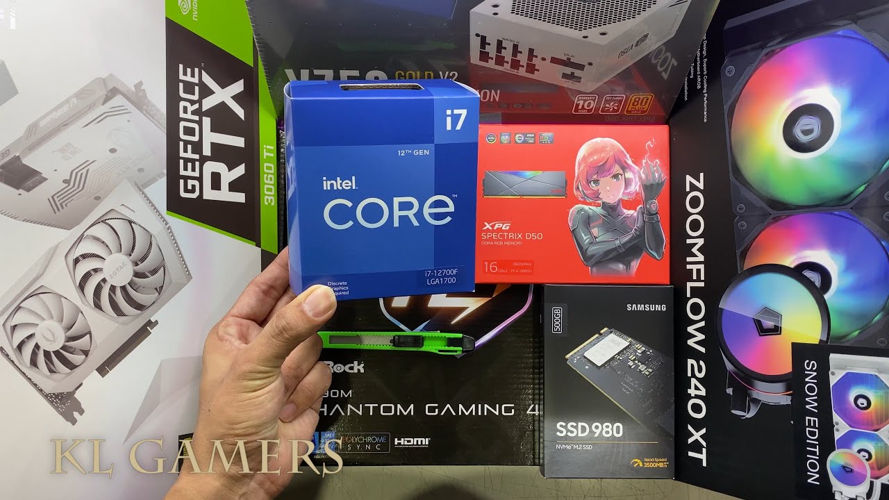 intel Core i7 12700F ASRock Z690M PHANTOM GAMING 4 XPG SPECTRIX RTX3060Ti Gaming PC Build