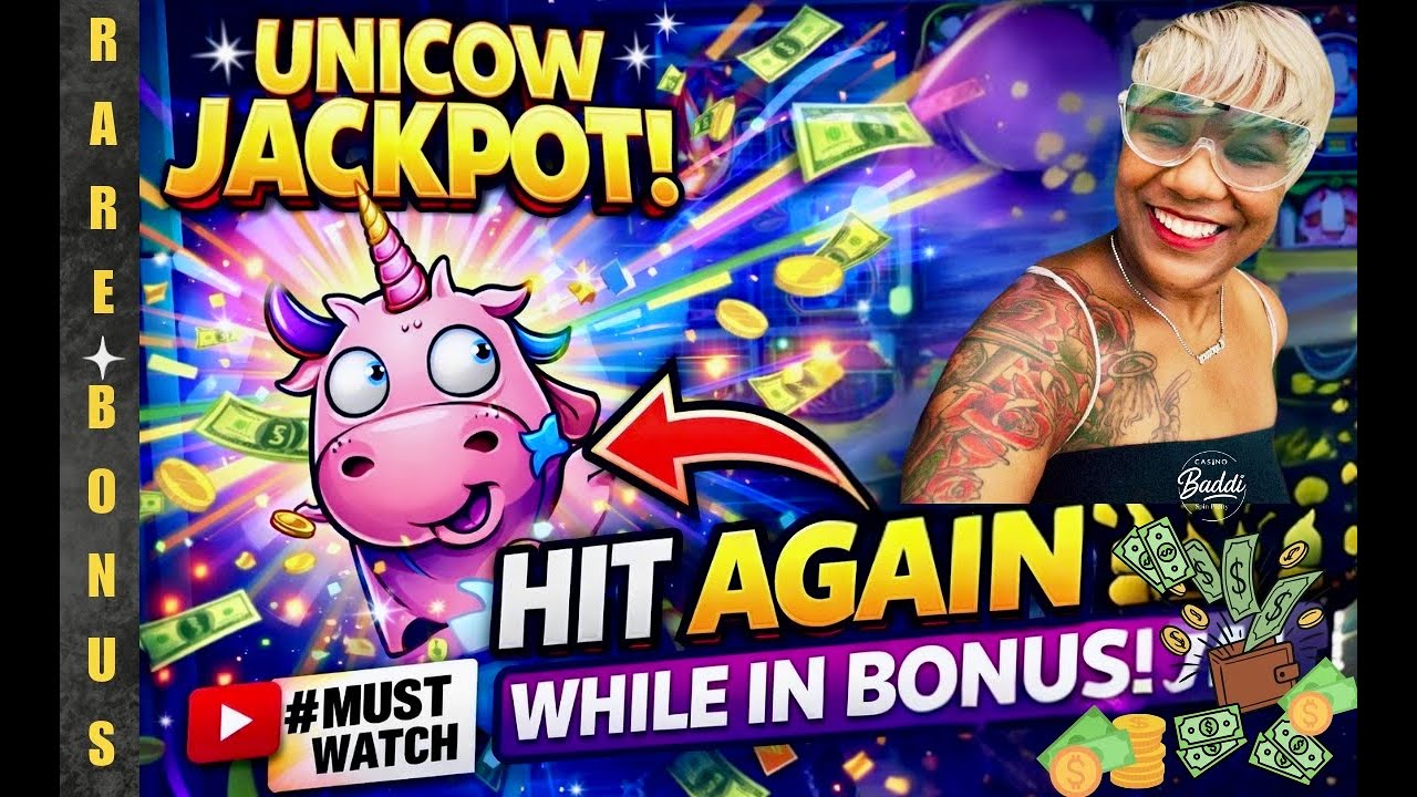 Rare Bonus!! Got UNICOW bonus AGAIN while in UNICOW bonus! #jackpot #mustwatch #bigwin #rare #bonus