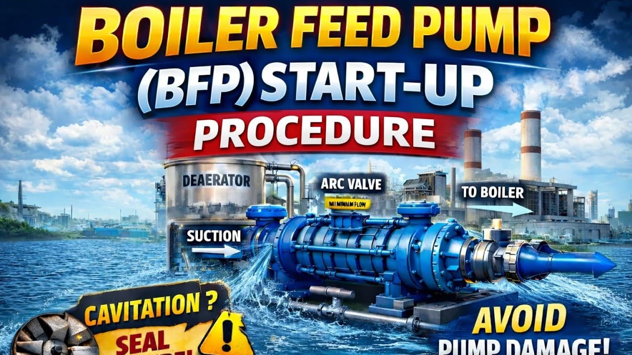 👉 Boiler Feed Pump Start-Up Procedure 🔥 Step-by-Step (Avoid Pump Damage!)